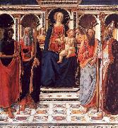 Cosimo Rosselli The Virgin and Child Enthroned with Saints France oil painting reproduction